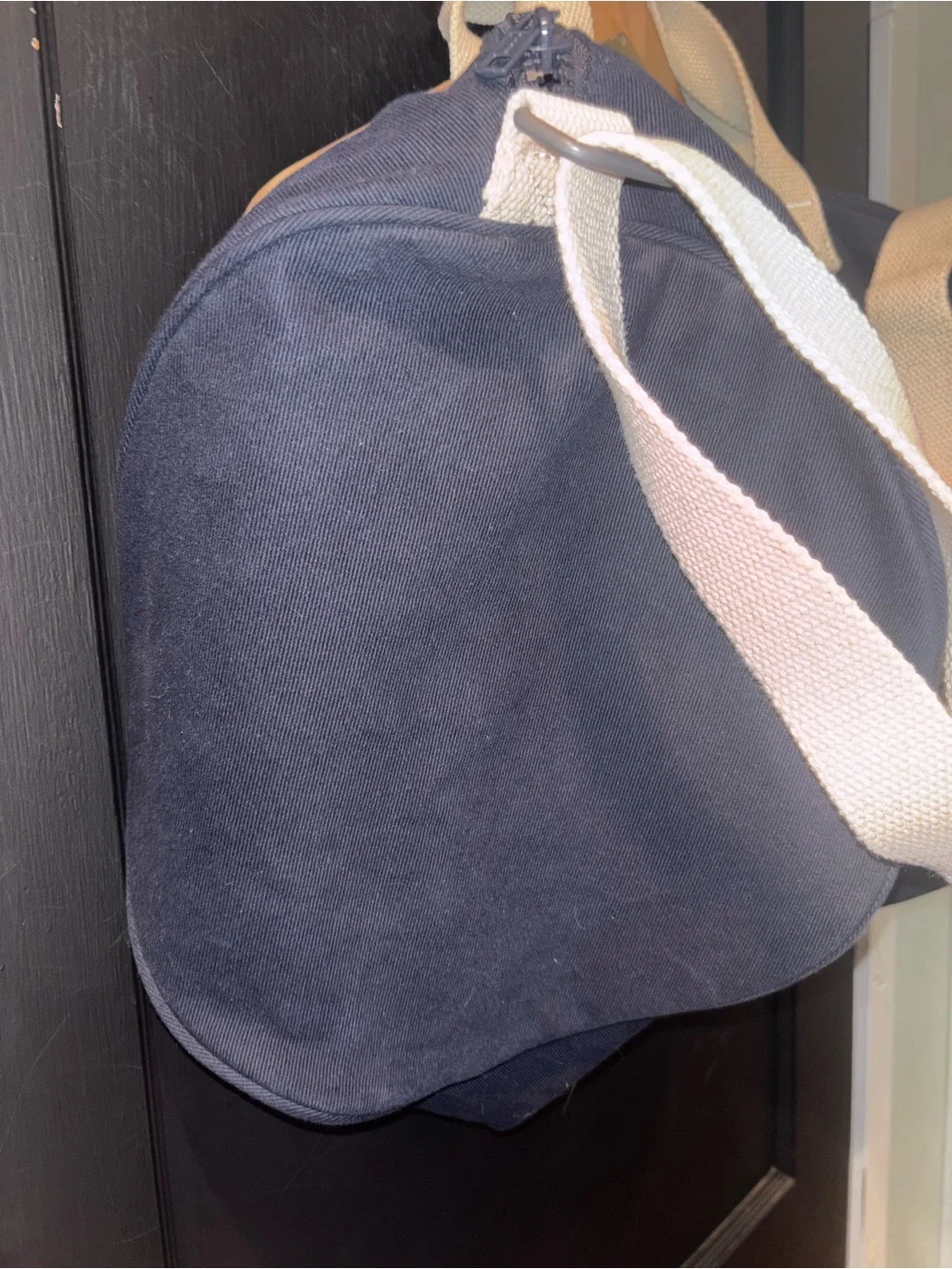 J. Galt Navy Canvas Duffel Bag Weekender Adjustable Strap